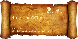 Mingl Amábel névjegykártya